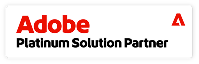 Adobe Platinum Solution Partner logo - Strategic partner integration